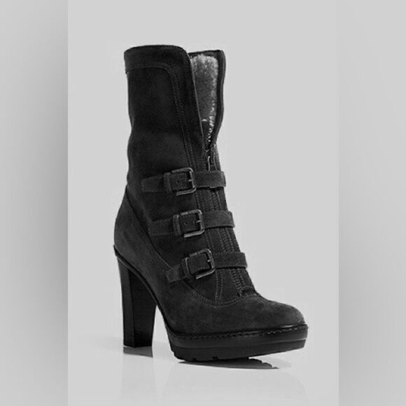 Ralph Lauren 2011 Collection “Forilla” ItalianSuede & Lamb Shearling Ankle Boot - Picture 8 of 16